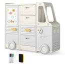 Kids Toy Storage Organizer Bus-shaped Children Cabinet with 4 Pull-out Drawers with Handles-Gray by LJGDeals