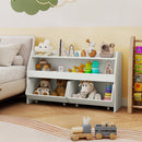 Kids Toy Storage Organizer Wooden Bookcase with 2 Movable Drawers