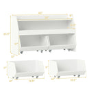 Kids Toy Storage Organizer Wooden Bookcase with 2 Movable Drawers by LJGDeals