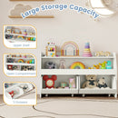 Kids Toy Storage Organizer Wooden Bookcase with 2 Movable Drawers