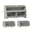 Kids Toy Storage Organizer Wooden Bookcase with 2 Movable Drawers by LJGDeals