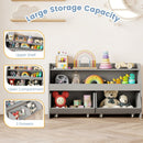 Kids Toy Storage Organizer Wooden Bookcase with 2 Movable Drawers