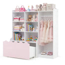 Kids Toy Storage Organizer Children Dress up Closet Wardrobe with Clothing Rack by LJGDeals