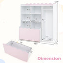 Kids Toy Storage Organizer Children Dress up Closet Wardrobe with Clothing Rack