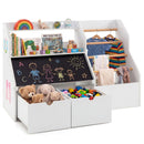 Kids Toy Storage Organizer with Flip-Up Blackboard