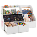 Kids Toy Storage Organizer with Flip-Up Blackboard by LJGDeals