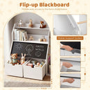 Kids Toy Storage Organizer with Flip-Up Blackboard by LJGDeals