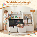 Kids Toy Storage Organizer with Flip-Up Blackboard by LJGDeals