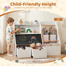 Kids Toy Storage Organizer with Flip-Up Blackboard