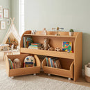 Kids Storage Organizer with Rolling Drawers & Bookshelf by LJGDeals