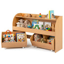 Kids Storage Organizer with Rolling Drawers & Bookshelf by LJGDeals