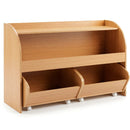 Kids Storage Organizer with Rolling Drawers & Bookshelf by LJGDeals