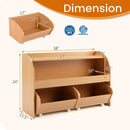 Kids Storage Organizer with Rolling Drawers & Bookshelf by LJGDeals
