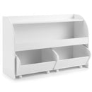 Kids Storage Organizer with Rolling Drawers & Bookshelf