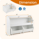 Kids Storage Organizer with Rolling Drawers & Bookshelf