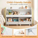 Kids Storage Organizer with Rolling Drawers & Bookshelf by LJGDeals