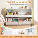 Kids Storage Organizer with Rolling Drawers & Bookshelf