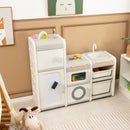 Multipurpose Toy Chest and Bookshelf with Magnetic Whiteboard-Gray by LJGDeals