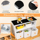 Kids Toy Storage Organizer with Blackboard Top-3-Drawer by DirectDeals