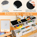 Kids Toy Storage Organizer with Blackboard Top-4-Drawer by LJGDeals