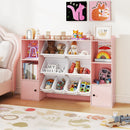 Kids Toy Storage and Bookshelf with Boxes and Open Shelves