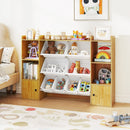 Kids Toy Storage and Bookshelf with Boxes and Open Shelves
