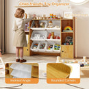 Kids Toy Storage and Bookshelf with Boxes and Open Shelves by LJGDeals