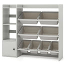 Kids Toy Storage and Bookshelf with Open Shelves and Single-door Cabinet by LJGDeals