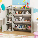 Kids Toy Storage and Bookshelf with Open Shelves and Single-door Cabinet by LJGDeals