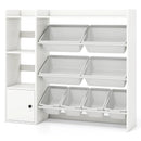 Kids Toy Storage and Bookshelf with Open Shelves and Single-door Cabinet by LJGDeals