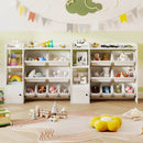 Kids Toy Storage and Bookshelf with Open Shelves and Single-door Cabinet by LJGDeals