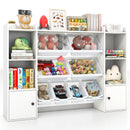 Kids Toy Storage and Bookshelf with Boxes and Open Shelves