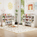 Kids Toy Storage and Bookshelf with Boxes and Open Shelves