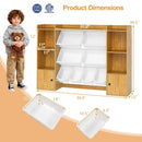 Kids Toy Storage and Bookshelf with Boxes and Open Shelves by LJGDeals