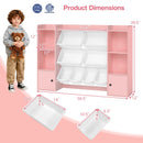 Kids Toy Storage and Bookshelf with Boxes and Open Shelves