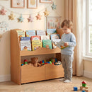 Kids Storage Organizer with Rolling Drawers and Bookshelf by LJGDeals