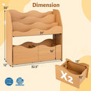 Kids Storage Organizer with Rolling Drawers and Bookshelf by LJGDeals