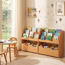 Kids Storage Organizer with Rolling Drawers and Bookshelf