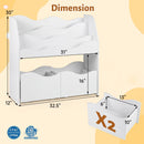 Kids Storage Organizer with Rolling Drawers and Bookshelf