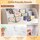 Kids Storage Organizer with Rolling Drawers and Bookshelf