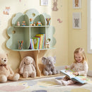 Kids Tree Bookshelf 45" Tall Freestanding Bookcase with Open Shelves-Green by LJGDeals