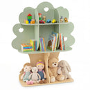 Kids Tree Bookshelf 45" Tall Freestanding Bookcase with Open Shelves-Green by LJGDeals
