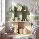 Kids Tree Bookshelf 45" Tall Freestanding Bookcase with Open Shelves-Green by LJGDeals