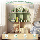 Kids Tree Bookshelf 45" Tall Freestanding Bookcase with Open Shelves-Green by DirectDeals