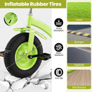 Kids Tricycle with 15-Inch Inflatable Rubber Tires by DirectDeals