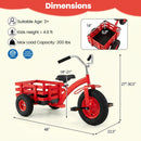 Kids Tricycle with 15-Inch Inflatable Rubber Tires