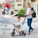 4-in-1 Kids Trike Bike with Adjustable Parent Push Handle and Seat Height-Navy