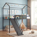 Kids Twin Size Loft Bed with Ladder and Slide for Bedroom