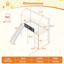 Kids Twin Size Loft Bed with Ladder and Slide for Bedroom