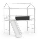 Kids Twin Size Loft Bed with Ladder and Slide for Bedroom